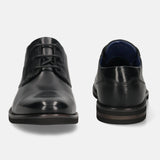 bugatti Black Premium Leather Derby shoes