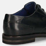 bugatti Black Premium Leather Derby shoes