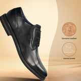 bugatti Black Premium Leather Derby shoes