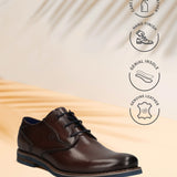 bugatti Laci Light Dark Brown  Premium Leather Comfort Derby Formal shoes