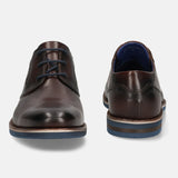 bugatti Dark Brown Premium Leather Derby shoes