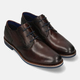 bugatti Dark Brown Premium Leather Derby shoes