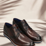 bugatti Dark Brown Premium Leather Derby shoes