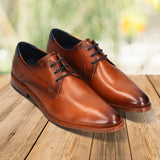 bugatti Lark flex Cognac  Premium Leather Comfort Derby Formal shoes