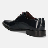 bugatti Dark Blue Premium Leather Derby shoes