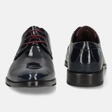 bugatti Dark Blue Premium Leather Derby shoes