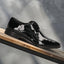 A black Men's bugatti Derby featuring a pointed toe plain toe, stacked heel. Made from premium genuine leather with a durable leather outsole, this laces design offers both style and comfort.