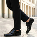 bugatti Lark flex Black  Premium Leather Comfort Derby Formal shoes
