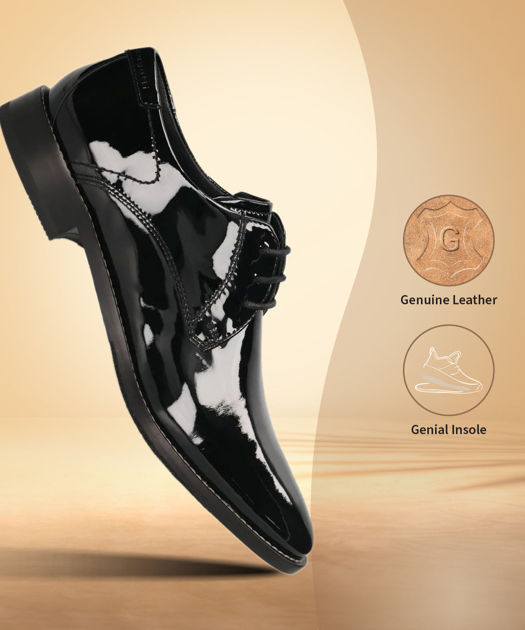 A black Men's bugatti Derby featuring a pointed toe plain toe, stacked heel. Made from premium genuine leather with a durable leather outsole, this laces design offers both style and comfort.
