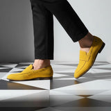 bugatti Tryst yellow  Premium Leather Comfort Penny Loafers