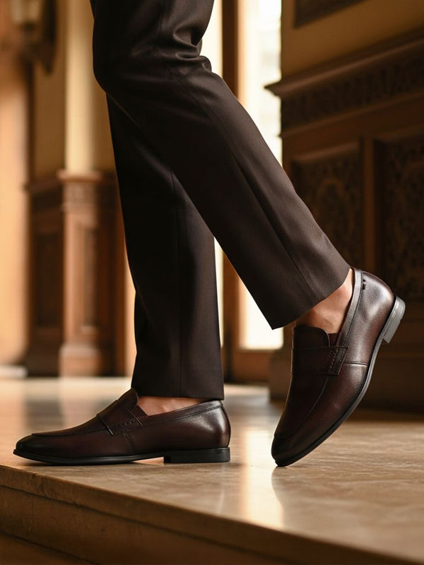 bugatti Tryst bordo  Premium Leather Comfort Penny Loafers