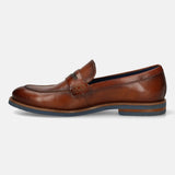 Bugatti Sula Revo Light Cognac Premium Leather Comfort Slip-On Formal