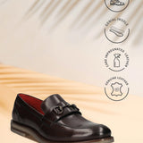 Bugatti Sula Revo Light Dark Brown Premium Leather Comfort Slip-On Formal