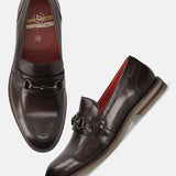 Bugatti Sula Revo Light Dark Brown Premium Leather Comfort Slip-On Formal