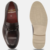 Bugatti Sula Revo Light Dark Brown Premium Leather Comfort Slip-On Formal