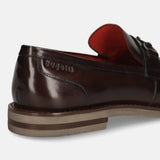 Bugatti Sula Revo Light Dark Brown Premium Leather Comfort Slip-On Formal