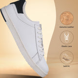bugatti Orazio White  Premium Leather Comfort Sneakers