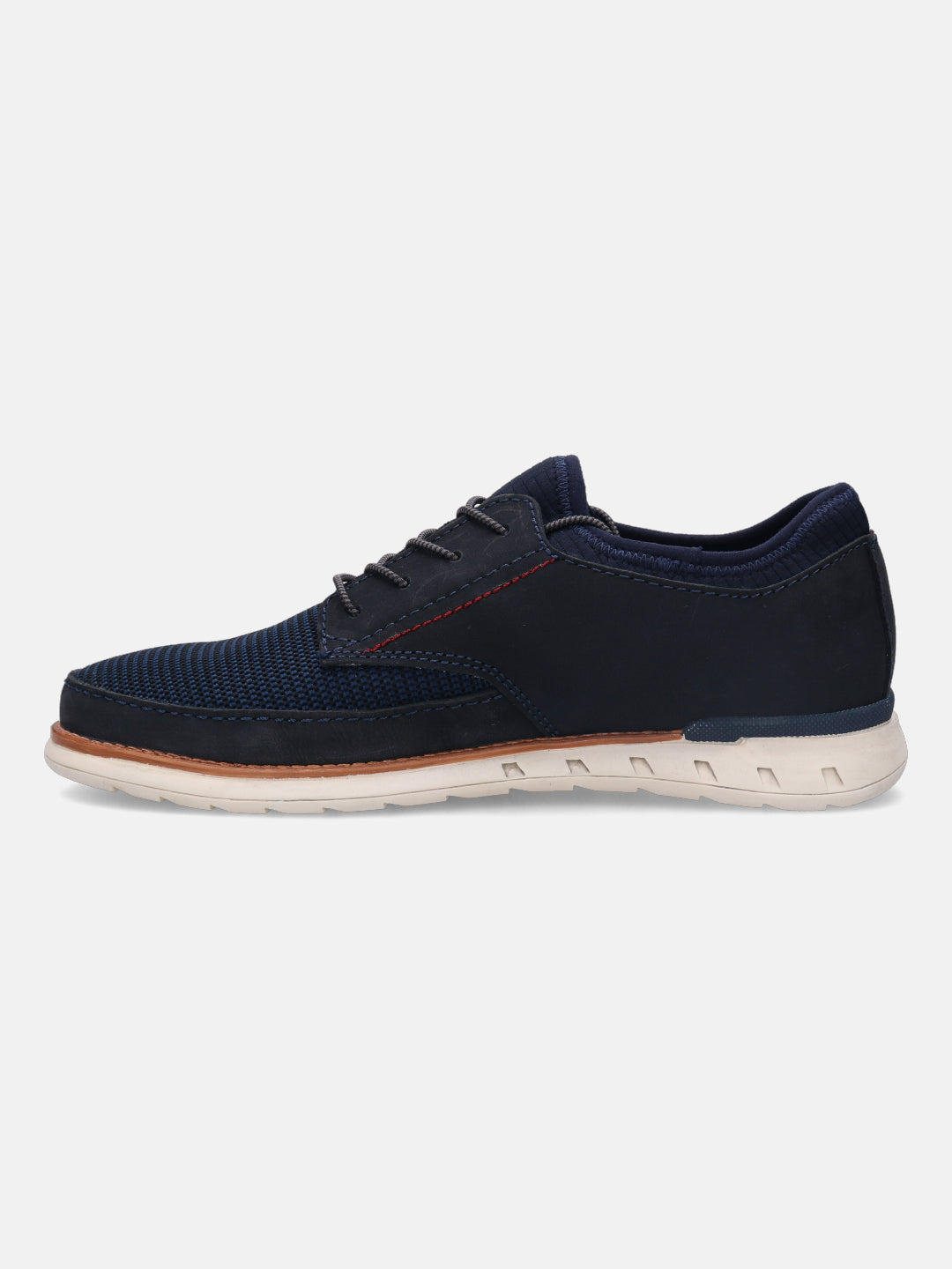 A blue Men's bugatti  Sneakers featuring a round toe plain toe, zero heels heel. Made from textile with a durable rubber outsole, this laces design offers both style and comfort.