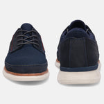 A blue Men's bugatti  Sneakers featuring a round toe plain toe, zero heels heel. Made from textile with a durable rubber outsole, this laces design offers both style and comfort.