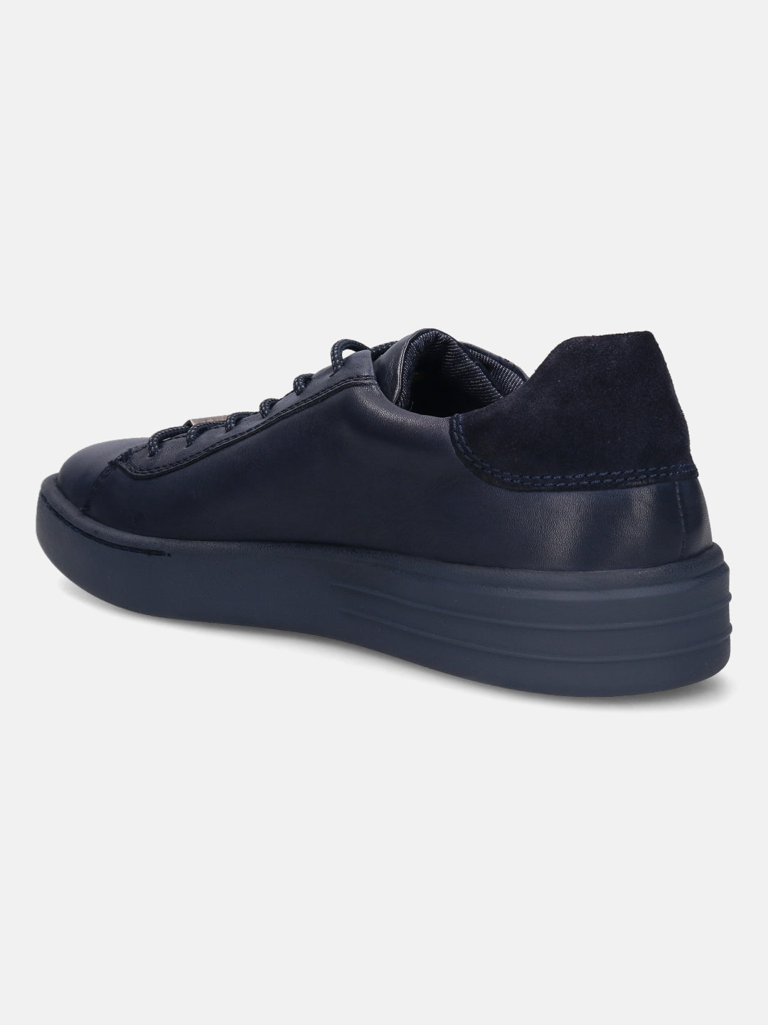 A blue Men's bugatti  Sneakers featuring a round toe plain toe, zero heels heel. Made from premium genuine leather with a durable tr outsole, this laces design offers both style and comfort.