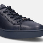 A blue Men's bugatti  Sneakers featuring a round toe plain toe, zero heels heel. Made from premium genuine leather with a durable tr outsole, this laces design offers both style and comfort.