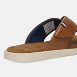 bugatti Derek cognac  Premium Leather Comfort Cross Strap Sandals