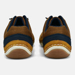 A yellow Men's bugatti Sneakers featuring a round plain toe, zero heels heel. Made from synthetic with a durable tpr outsole, this laces design offers both style and comfort.