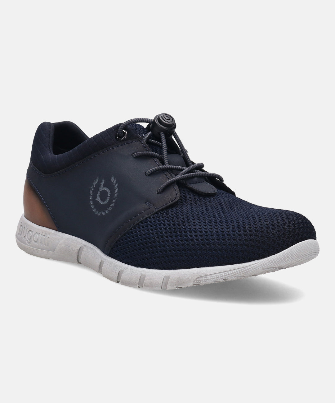 A blue Men's bugatti Sneakers featuring a round plain toe, zero heels heel. Made from textile with a durable eva outsole, this laces design offers both style and comfort.
