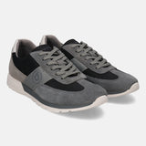 Baker Dark Grey & Black Suede  Sneakers
