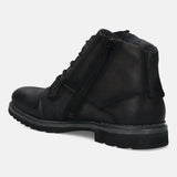 Vittore Dark Grey Leather Ankle Boots