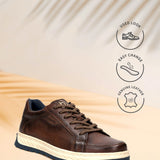 Bugatti Exeter Dark Brown Premium Leather Comfort Sneakers