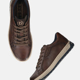 Bugatti Exeter Dark Brown Premium Leather Comfort Sneakers
