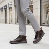 Bugatti Exeter Dark Grey Premium Leather Comfort Hightop Sneakers