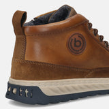 Bugatti Exeter Cognac Premium Leather Comfort Hightop Sneakers