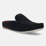 bugatti Dark Blue Premium Leather  Slip On