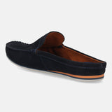 bugatti Dark Blue Premium Leather  Slip On