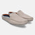 A white Men's bugatti Mules featuring a round plain toe, zero heels heel. Made from suede leather with a durable tpr outsole, this slip-on design offers both style and comfort.