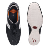 bugatti Chambao Black  Premium Leather Comfort Sneakers