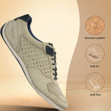 bugatti Light Grey Premium Leather Sneaker