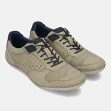 bugatti Light Grey Premium Leather Sneaker