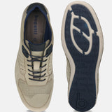 bugatti Light Grey Premium Leather Sneaker
