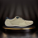 bugatti Light Grey Premium Leather Sneaker