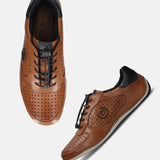 bugatti Cognac Premium Leather Sneakers