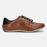 bugatti Cognac Premium Leather Sneakers