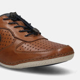 bugatti Cognac Premium Leather Sneakers