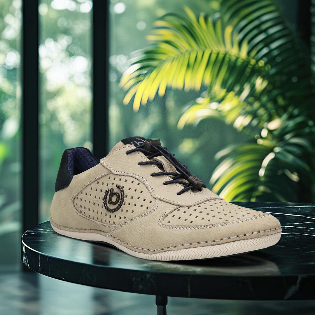 bugatti Canario Light Grey Premium Leather Comfort Sneakers