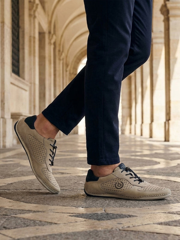 bugatti Canario Light Grey  Premium Leather Comfort Sneakers