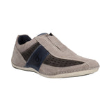 Canario Light Grey & Grey Suede Leather Slip-On Sneakers