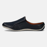 bugatti Dark Blue Premium Leather  Slip On