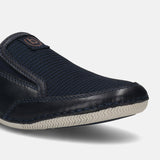 bugatti Dark Blue Premium Leather  Slip On